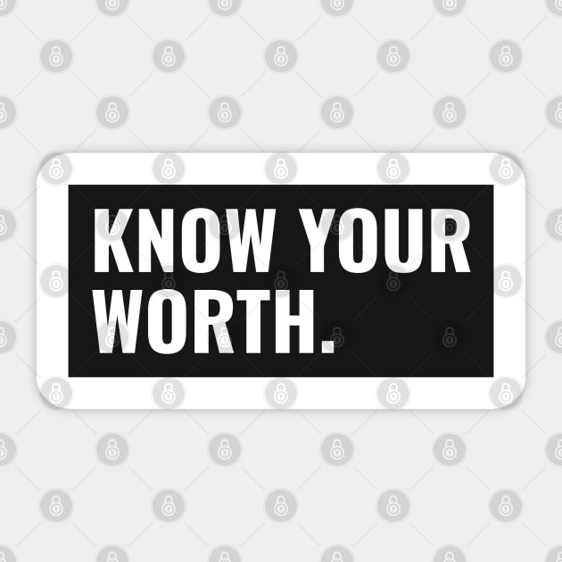 Know Your Worth Sticker by Tracy Parke